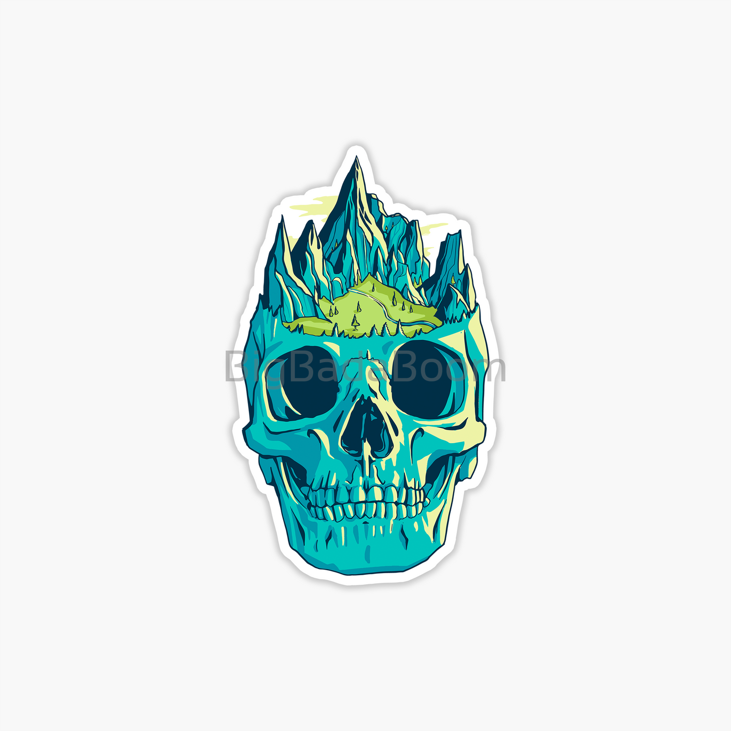 Skeleton Mountain Sticker