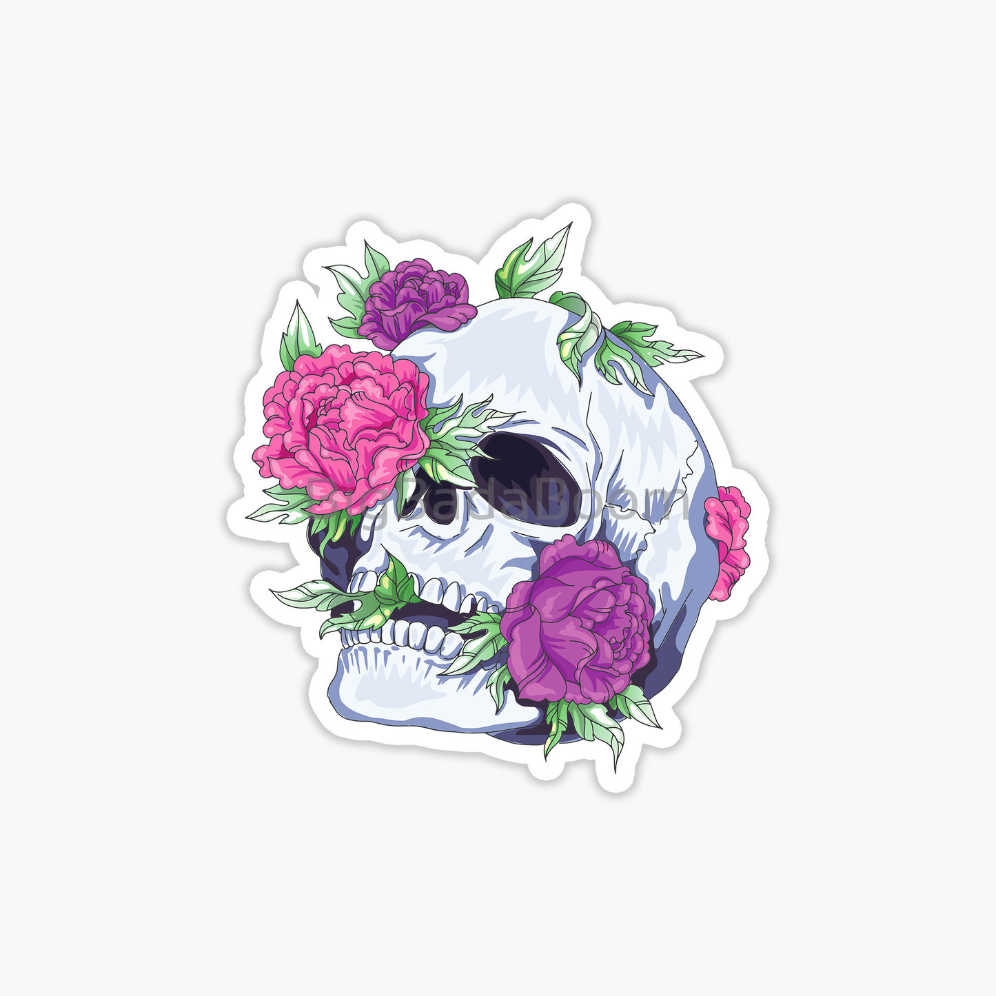 Skull Roses Sticker