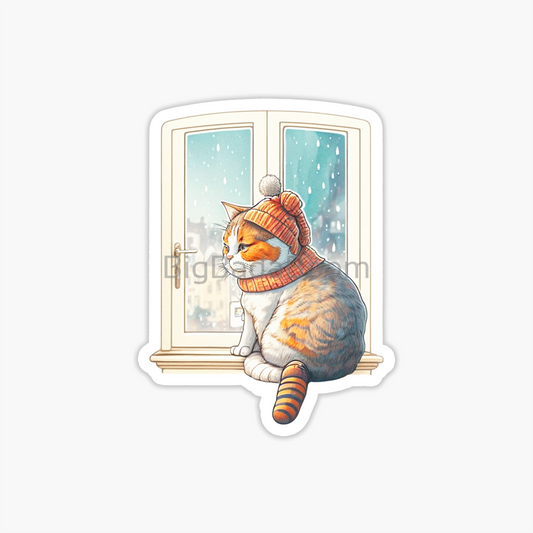 Snow Cat Sticker