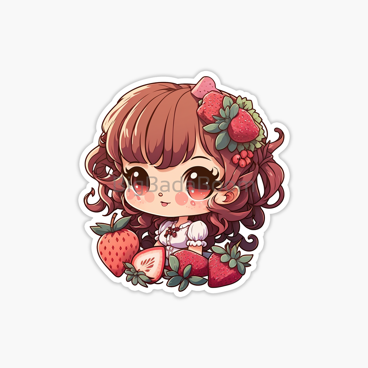 Strawberry Chibi Sticker