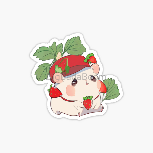 Strawberry Hamster Sticker