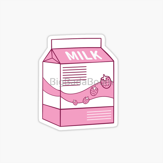 Strawberry Milk Box Sticker