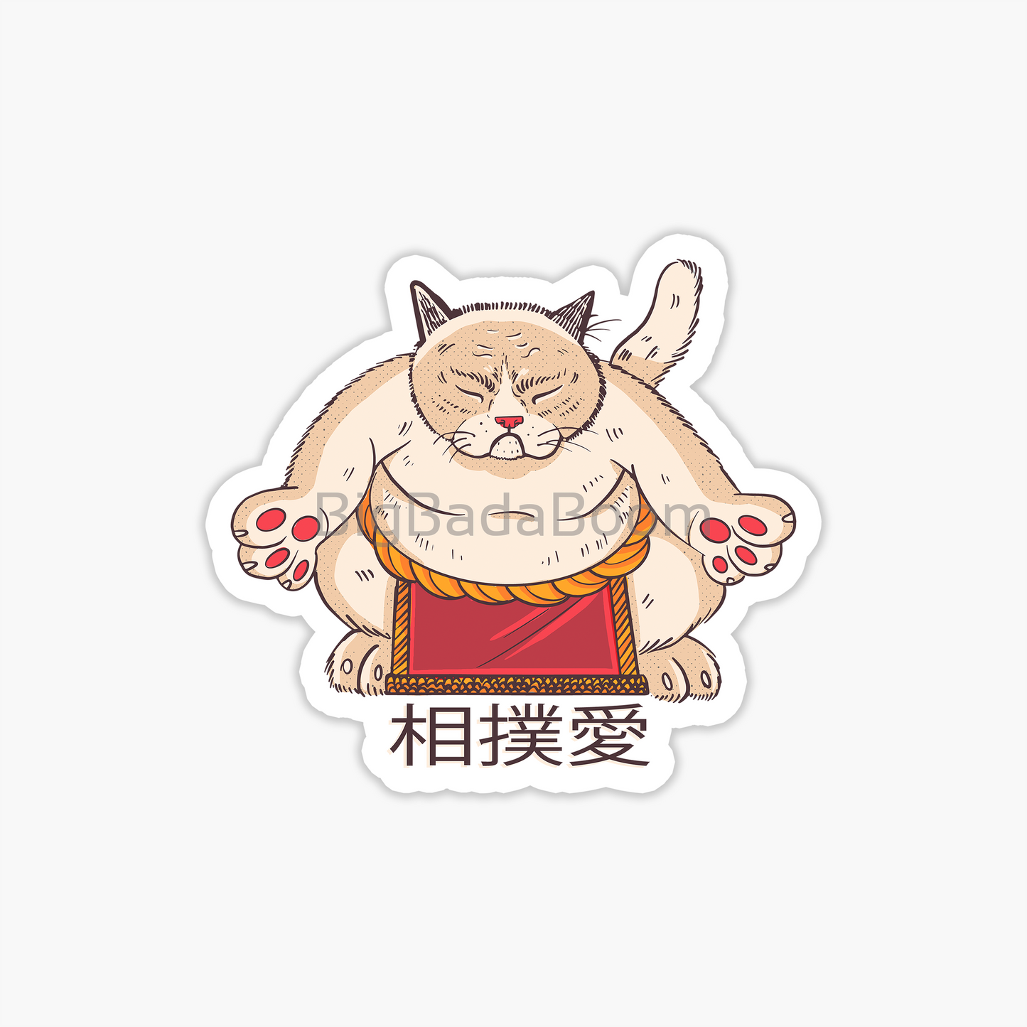 Sumo Cat Sticker