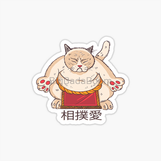 Sumo Cat Sticker