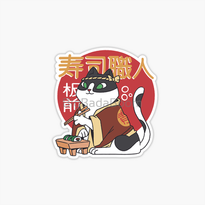 Sushi Cat Chef Sticker