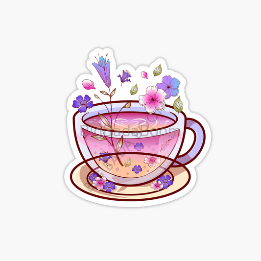 Tea Floral Sticker