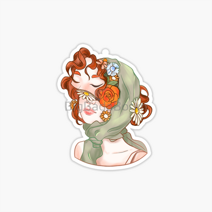 Two Face Girl Sticker