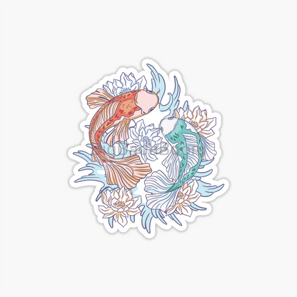 Watercolor Koi Fish Sticker