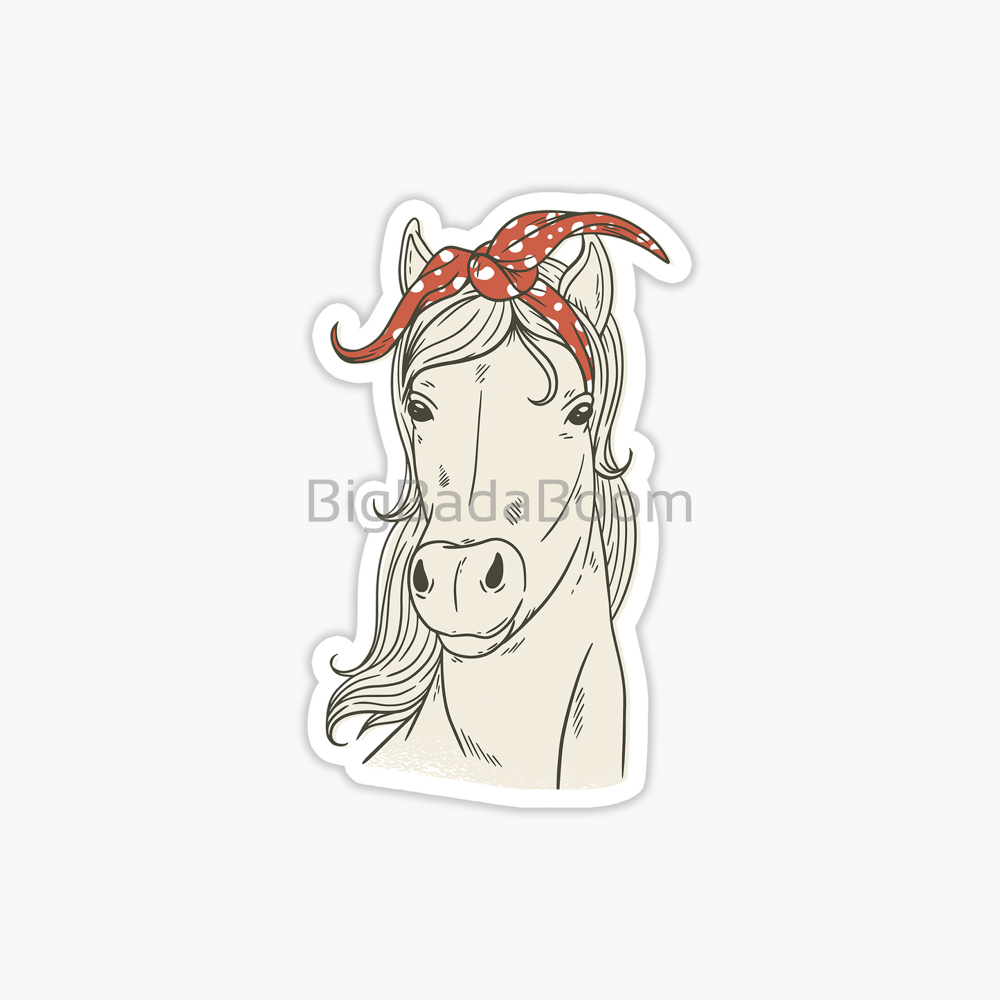 White Horse Sticker