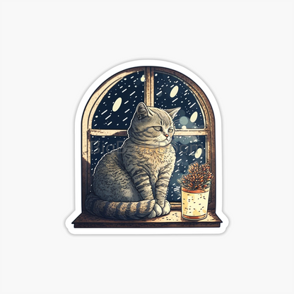 Window Cat Sticker