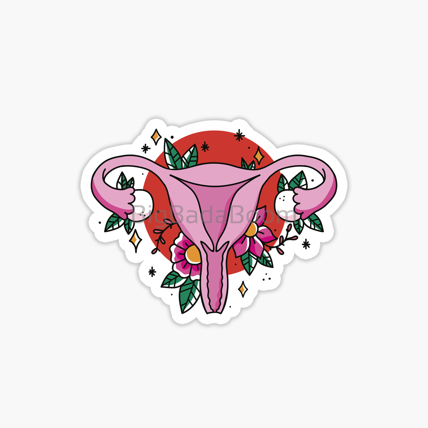 Woman Uterus Sticker