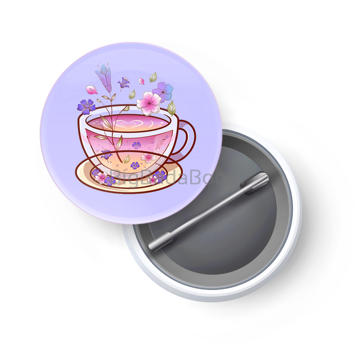 Tea Floral Kawaii Pin